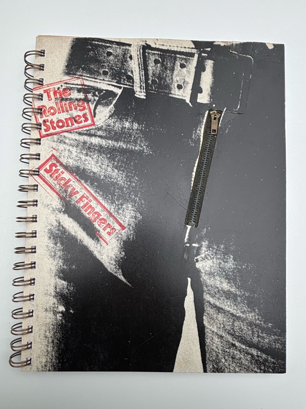 Rolling Stones Sticky Fingers Record Album Notebook, Upcycled Handmade